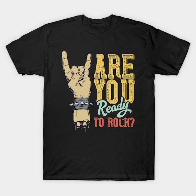 Are You Ready To Rock Pop Art Ave Music T-Shirt by Pop Art Ave